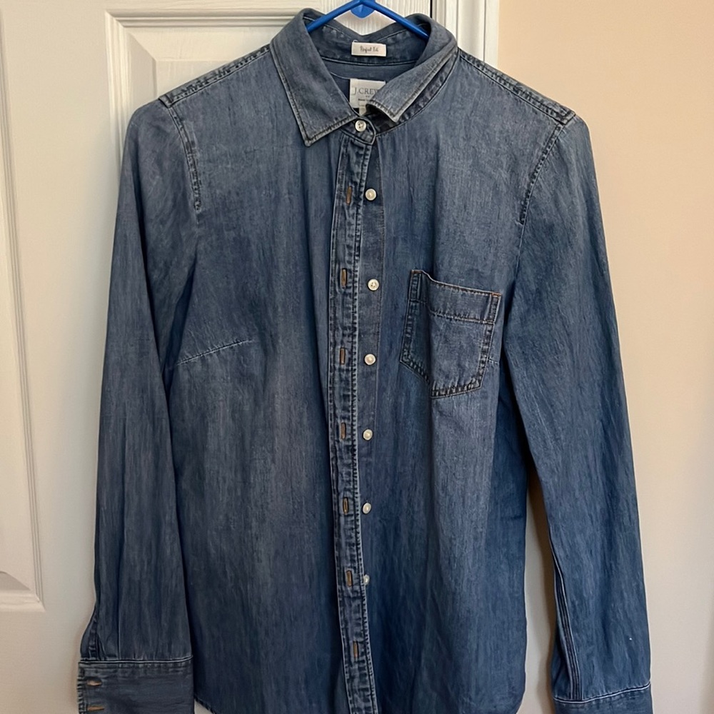 J. Crew Denim Button-Up